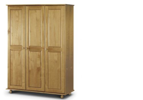 Julian Bowen Pickwick Pine Wooden 3 Door Fitted Wardrobe