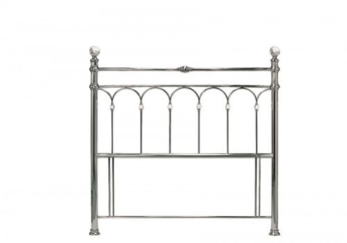 Bentley Designs Krystal 4ft6 Double Shiny Nickel Metal Headboard