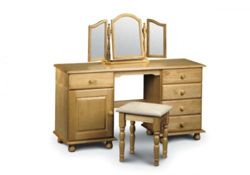 Julian Bowen Pickwick Pine Twin Pedestal Dressing Table