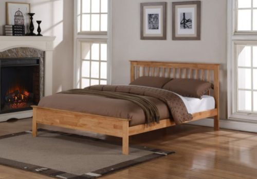 Flintshire Pentre 4ft Small Double Oak Finish Bed