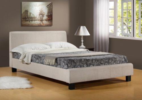 Time Living Hamburg 3ft Single Oatmeal Fabric Bed Frame