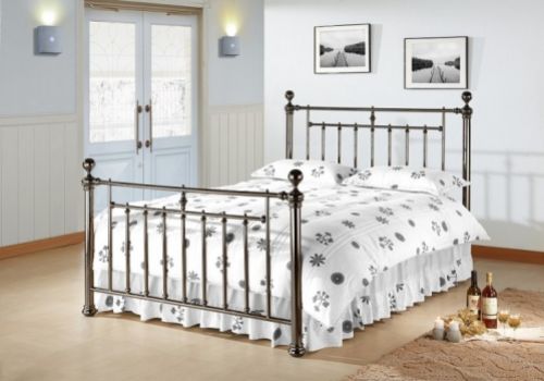 Time Living Alexander 4ft6 Double Black Nickel Metal Bed Frame