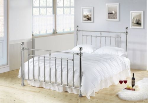 Time Living Alexander 5ft Kingsize Chrome Metal Bed Frame