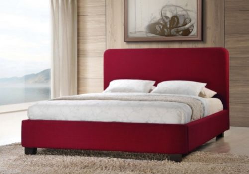 Time Living Opalia 4ft6 Double Red Fabric Bed Frame