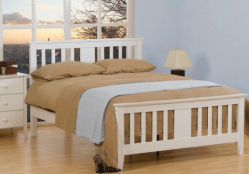 Sweet Dreams Kestrel 4ft Small Double White Wooden Bed Frame