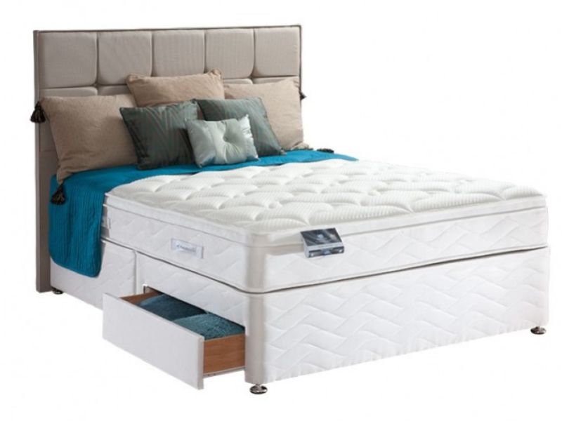 Sealy Pearl Geltex 5ft Kingsize Divan Bed