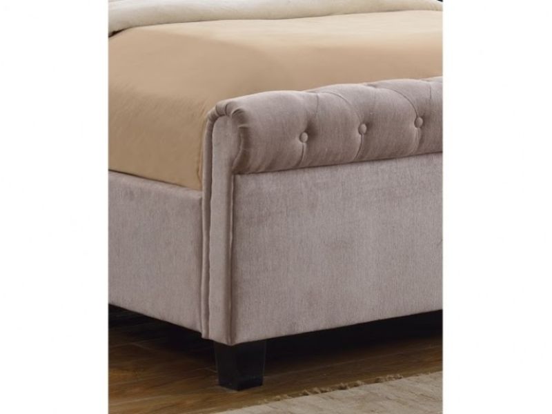 Flair Furnishings Lola 6ft Super Kingsize Mink Fabric Bed Frame