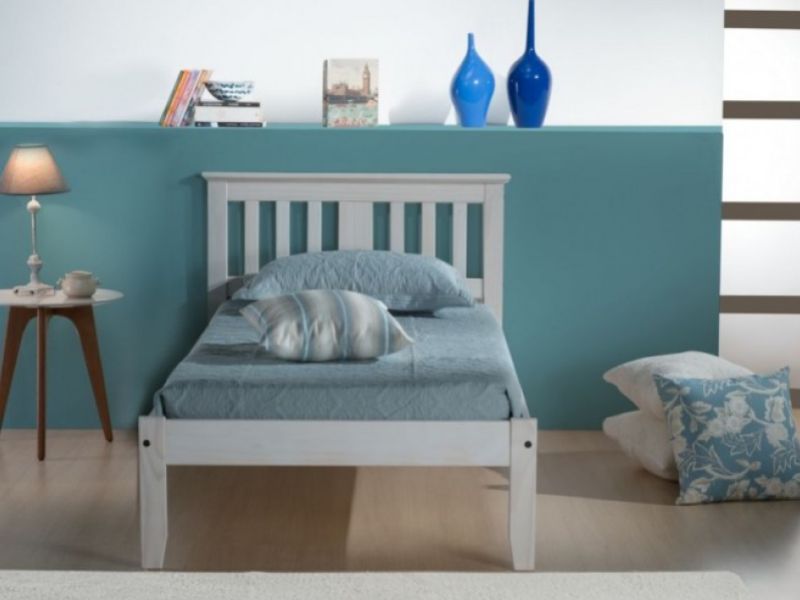Birlea Salvador 3ft Single White Wash Wooden Bed Frame