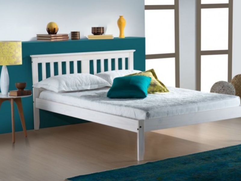 Birlea Salvador 4ft Small Double White Wash Wooden Bed Frame