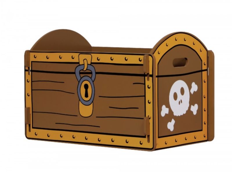 Kidsaw Pirate Treasure Chest Toy Box