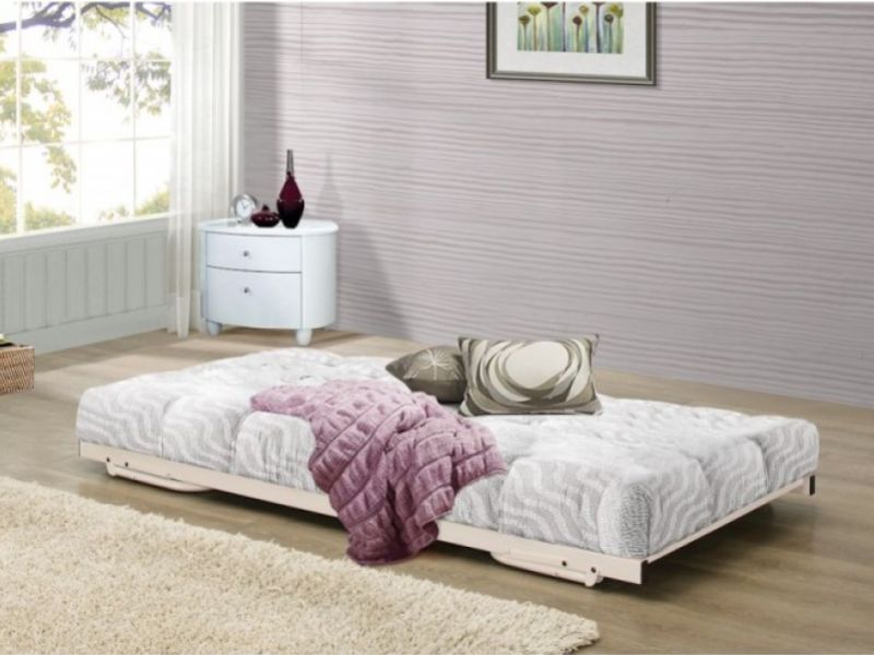 Birlea Trundle Guest Under Bed in Cream Metal