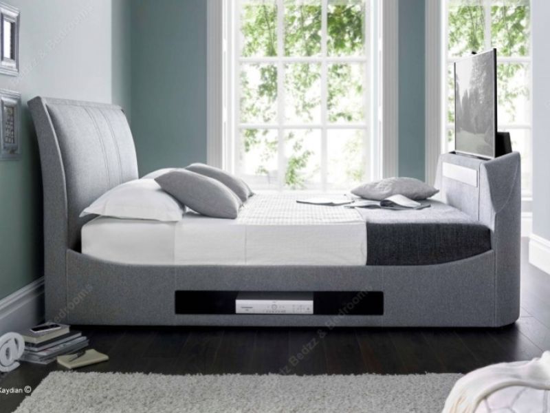Kaydian Maximus 5ft Kingsize Smoke Fabric TV Bed