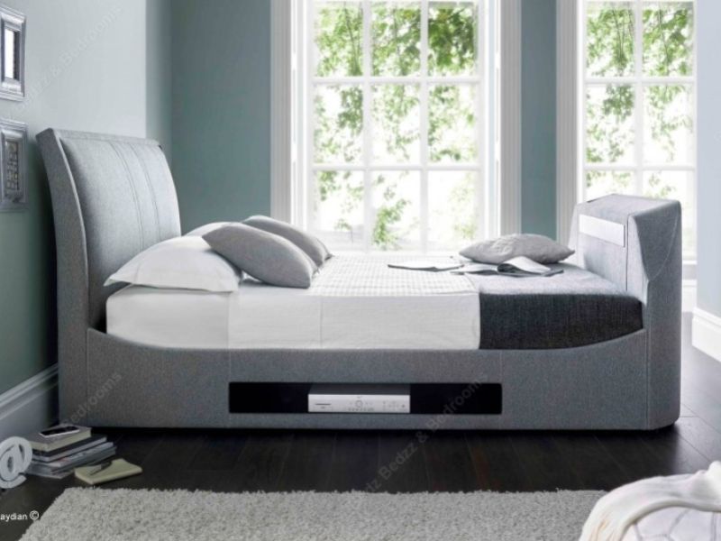 Kaydian Maximus 5ft Kingsize Smoke Fabric TV Bed