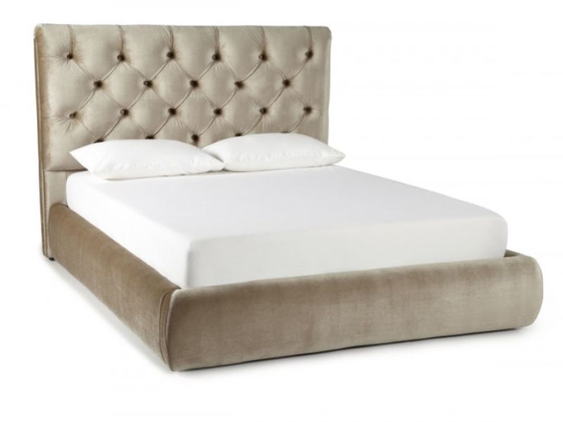 Serene Alexandra 6ft Super Kingsize Gold Fabric Bed Frame