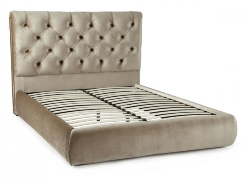 Serene Alexandra 4ft6 Double Gold Fabric Bed Frame