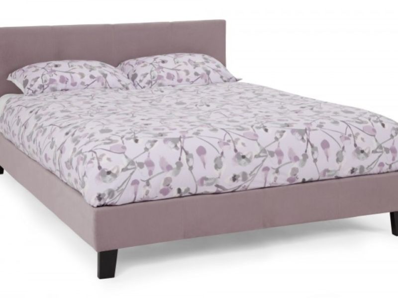Serene Evelyn 4ft Small Double Lavender Fabric Bed Frame