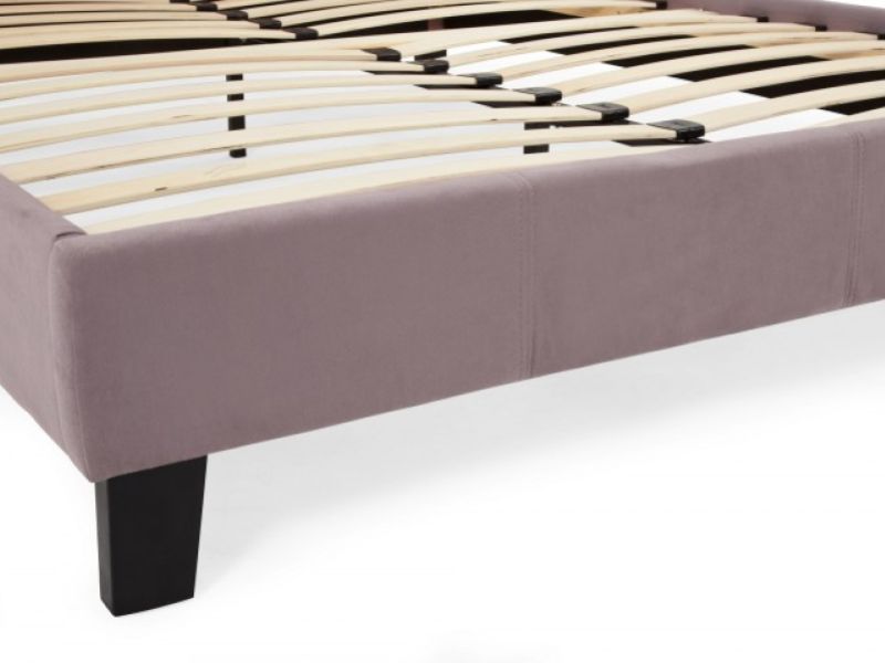 Serene Evelyn 4ft Small Double Lavender Fabric Bed Frame