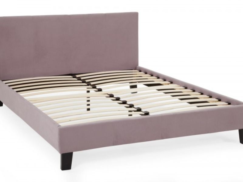 Serene Evelyn 5ft Kingsize Lavender Fabric Bed Frame
