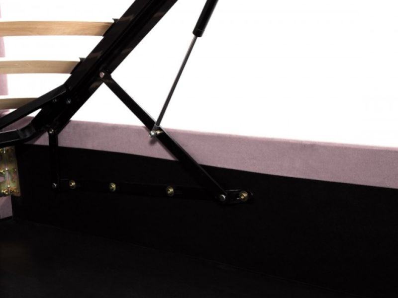 Serene Evelyn 3ft Single Lavender Fabric Ottoman Bed