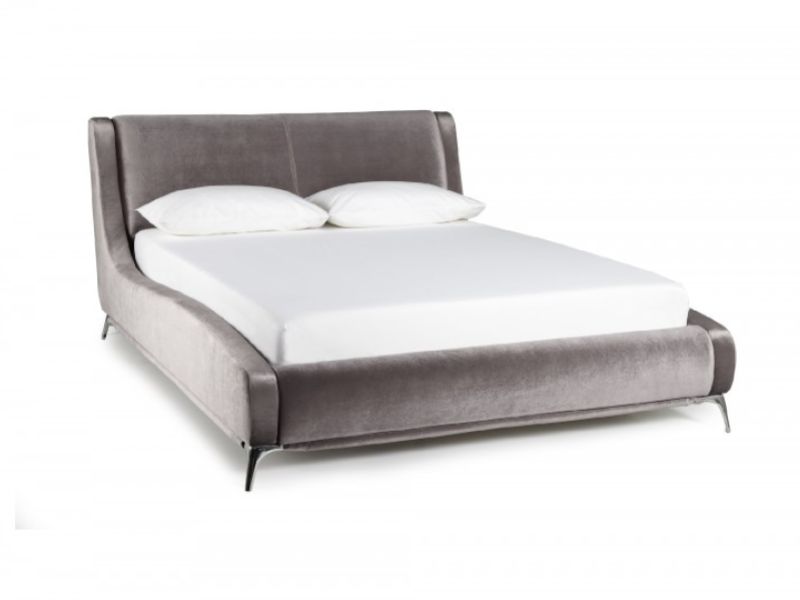 Serene Faye 4ft6 Double Lilac Fabric Bed Frame