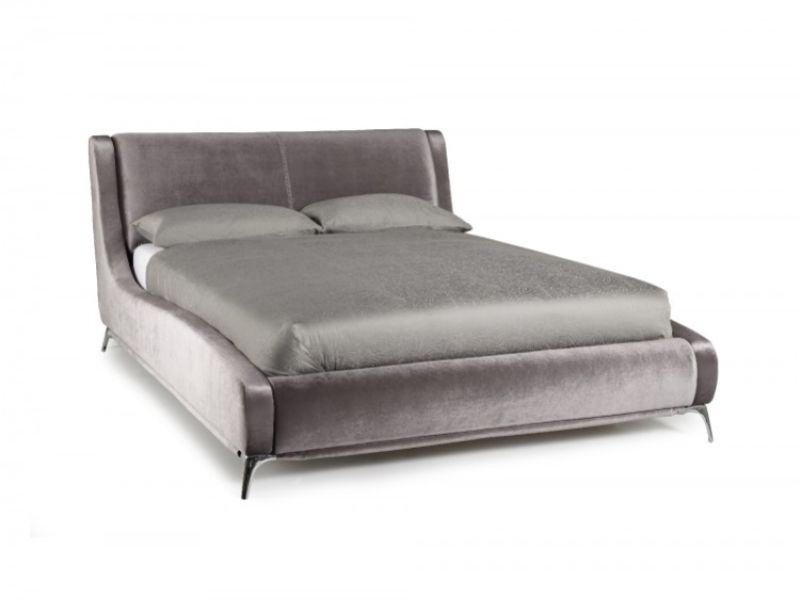 Serene Faye 4ft6 Double Lilac Fabric Bed Frame