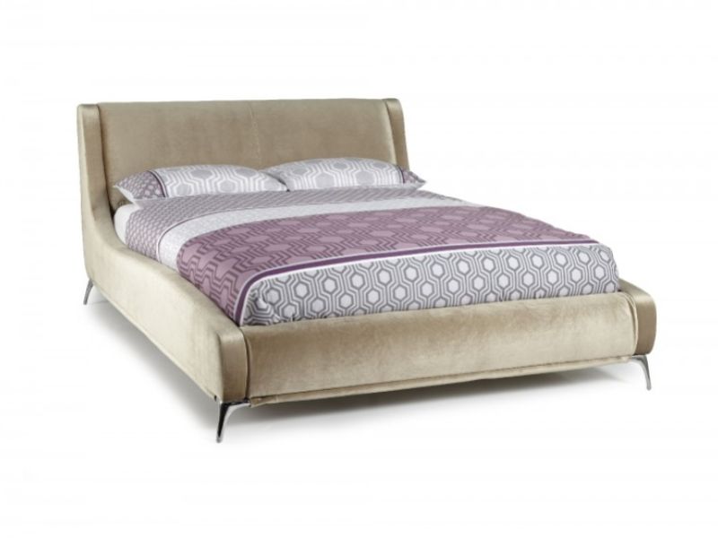 Serene Faye 5ft Kingsize Gold Fabric Bed Frame