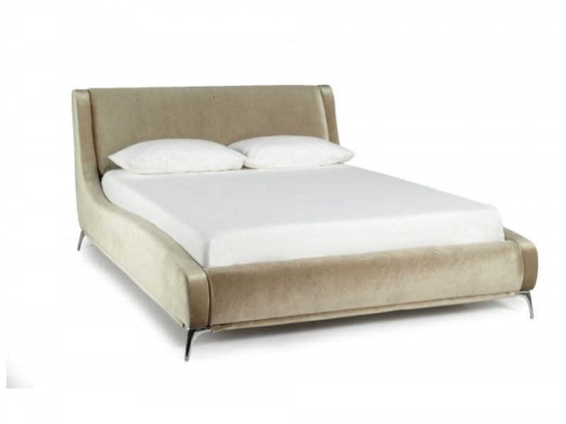 Serene Faye 6ft Super Kingsize Gold Fabric Bed Frame