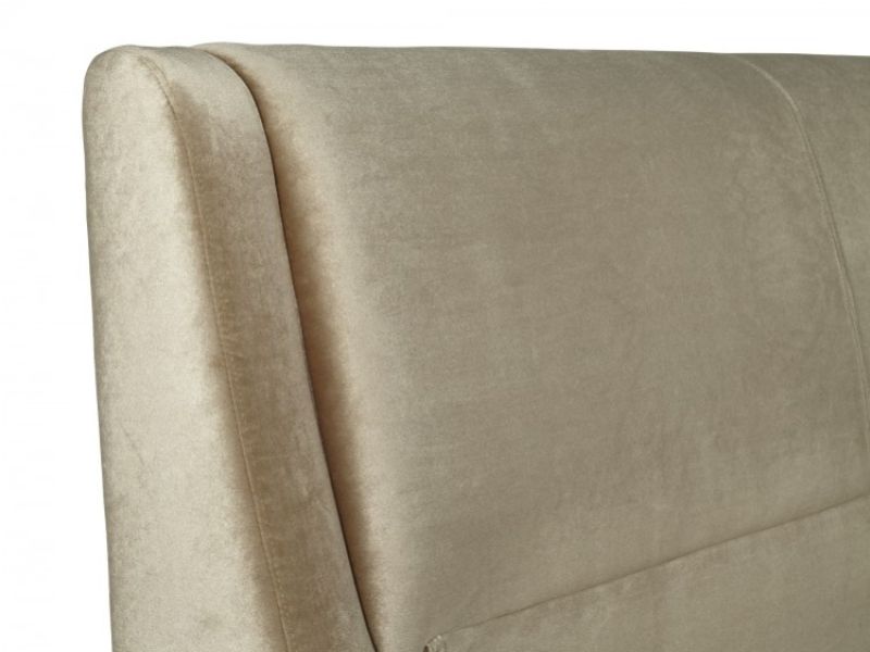 Serene Faye 6ft Super Kingsize Gold Fabric Bed Frame