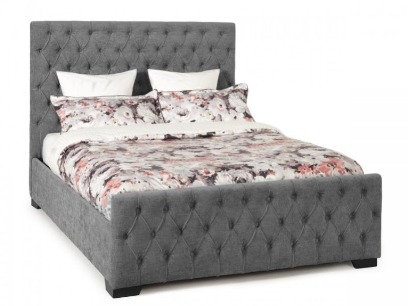 Serene Lillian 5ft Kingsize Steel Fabric Ottoman Bed Frame
