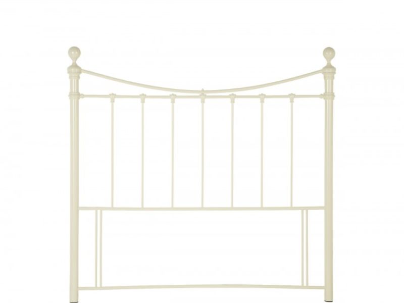Serene Ethan Ivory Gloss 6ft Super King Size Metal Headboard