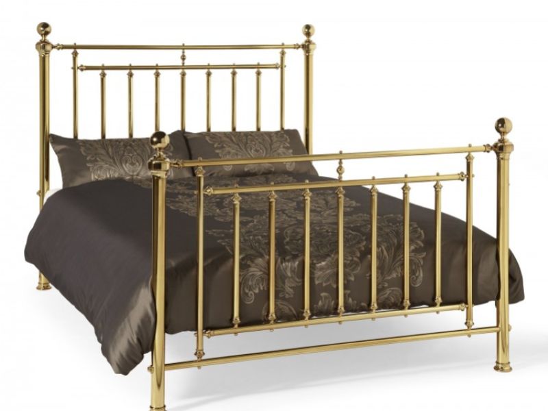 Serene Solomon 5ft King Size Brass Metal Bed Frame