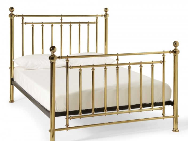 Serene Solomon 5ft King Size Brass Metal Bed Frame