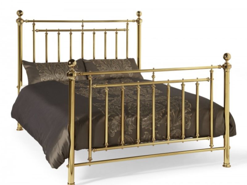 Serene Solomon 6ft Super King Size Brass Metal Bed Frame