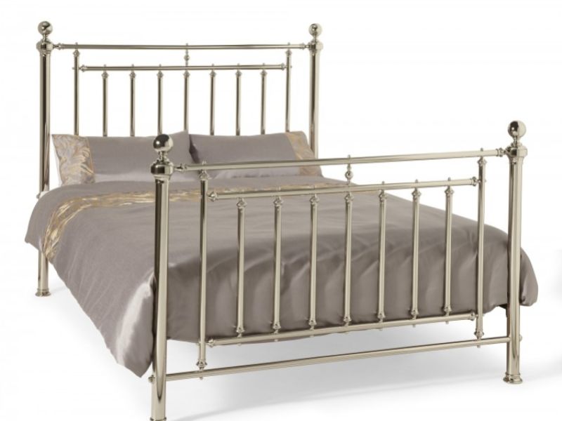 Serene Solomon 5ft King Size Nickel Metal Bed Frame