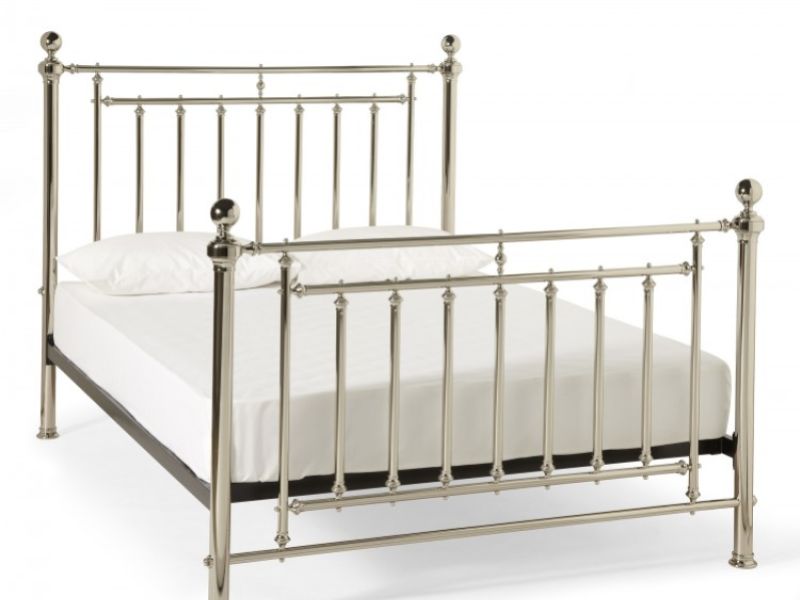 Serene Solomon 5ft King Size Nickel Metal Bed Frame