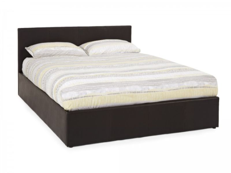 Serene Tivoli 6ft Super Kingsize Brown Faux Leather Ottoman Bed