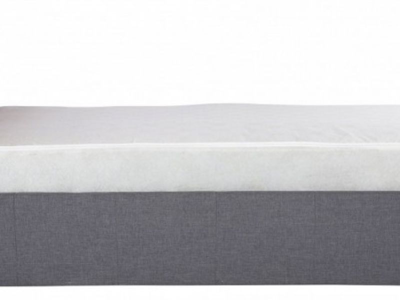 GFW Ascot 4ft6 Double Grey Fabric Ottoman Bed Frame