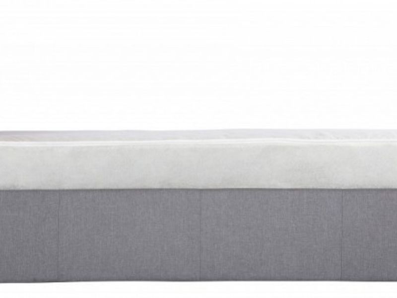 GFW Carolina 4ft6 Double Silver Fabric Ottoman Bed Frame