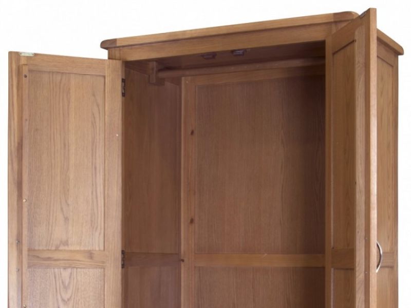 GFW Bowthorpe Oak 2 Door 1 Drawer Wardrobe