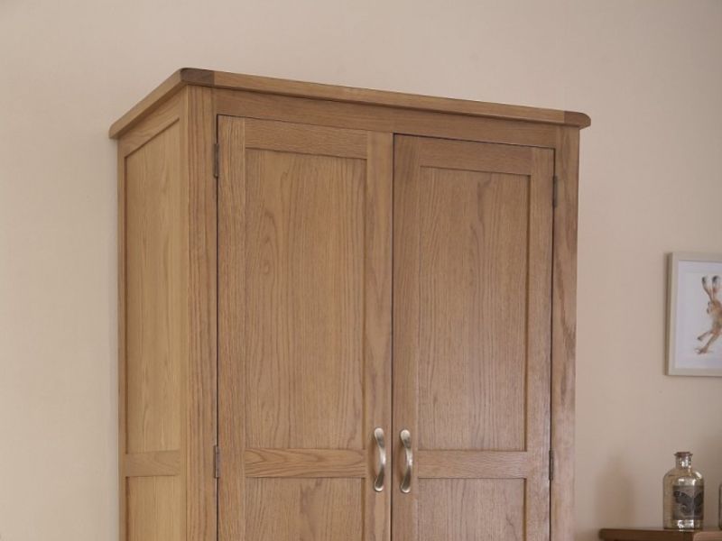 GFW Bowthorpe Oak 2 Door 1 Drawer Wardrobe