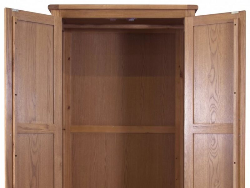 GFW Bowthorpe Oak 2 Door 1 Drawer Wardrobe