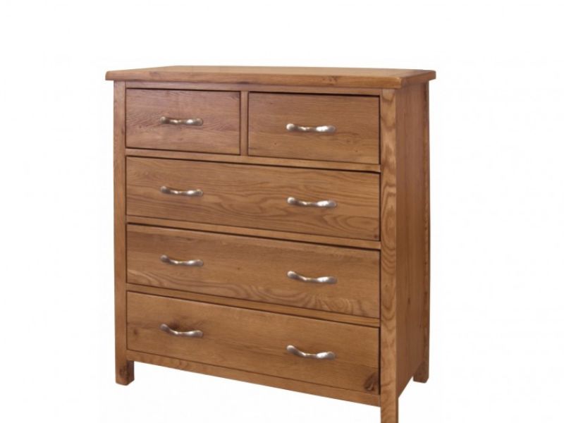 GFW Bowthorpe Oak 3 Plus 2 Drawer Chest