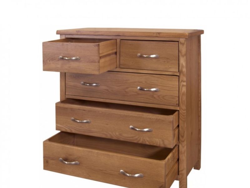 GFW Bowthorpe Oak 3 Plus 2 Drawer Chest