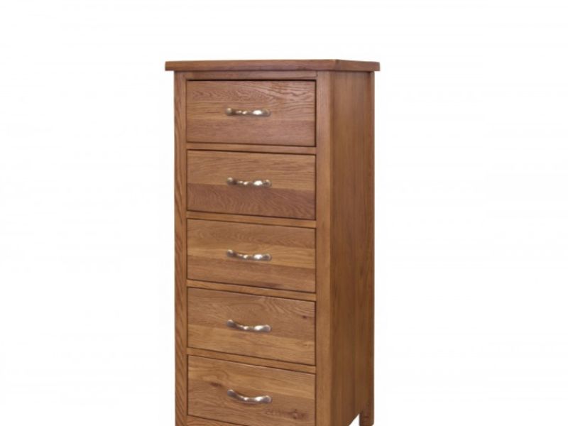 GFW Bowthorpe Oak 5 Drawer Chest