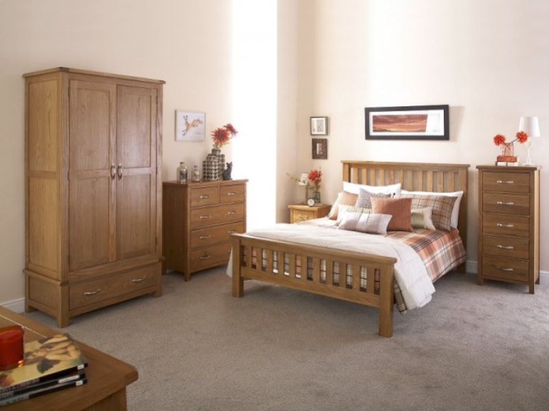 GFW Bowthorpe 4ft6 Double Oak Bed Frame