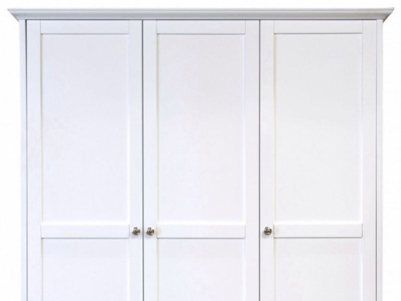 GFW Toulouse White 3 Door 2 Drawer Wardrobe