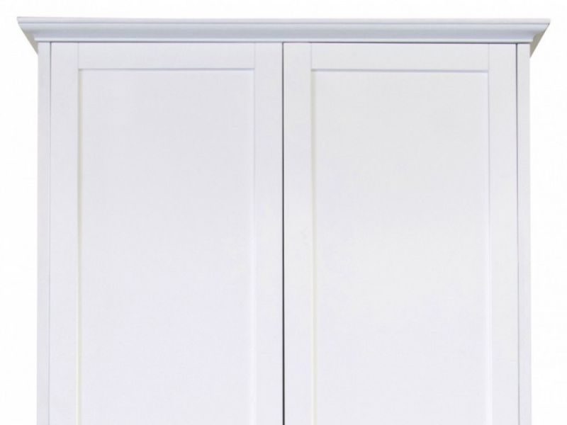 GFW Toulouse White 2 Door 1 Drawer Wardrobe
