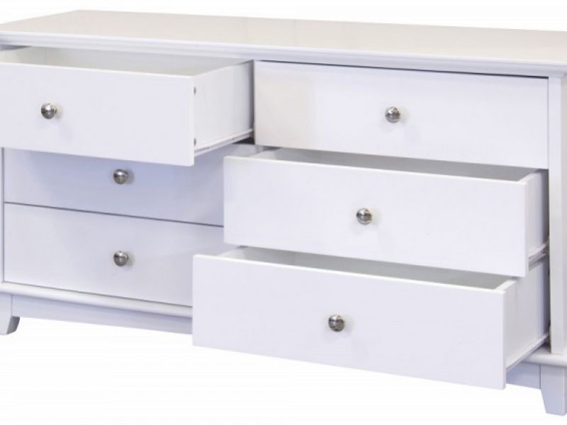 GFW Toulouse White 3 Plus 3 Drawer Chest