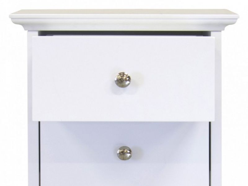 GFW Toulouse White 5 Drawer Narrow Chest