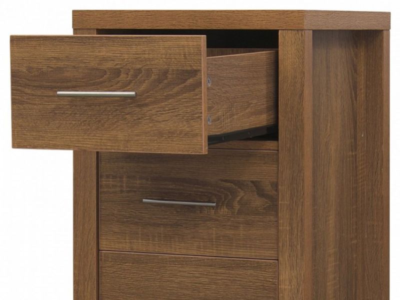 GFW Havana 5 Drawer Chest Oak Finish